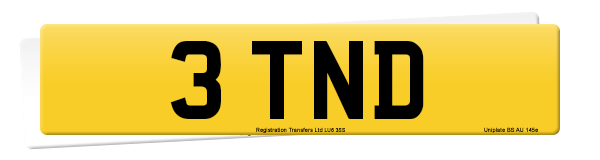 Registration number 3 TND